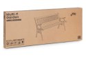 Drewniana ławka ogrodowa 126x51 cm z ażurowym oparciem i żeliwnymi nogami parkowa MultiGarden MultiGarden