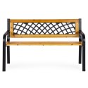 Drewniana ławka ogrodowa z ażurowym oparciem 118x52 cm parkowa MultiGarden MultiGarden