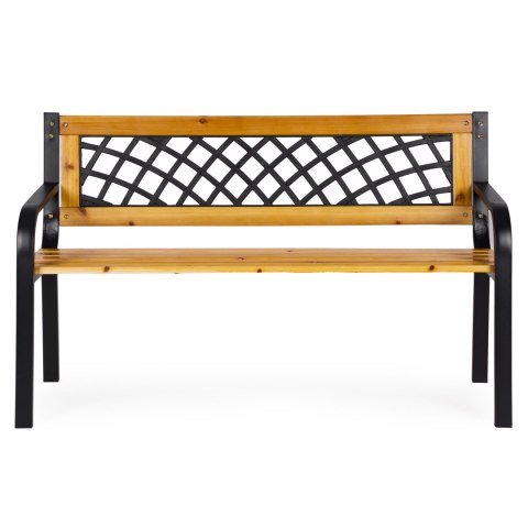 Drewniana ławka ogrodowa z ażurowym oparciem 118x52 cm parkowa MultiGarden MultiGarden