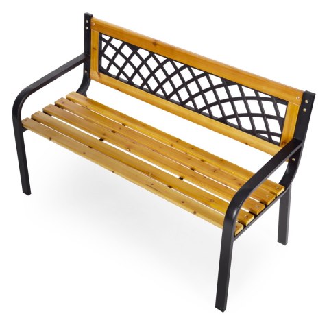 Drewniana ławka ogrodowa z ażurowym oparciem 118x52 cm parkowa MultiGarden MultiGarden