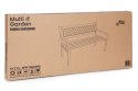 Drewniana ławka ogrodowa z ażurowym oparciem 118x52 cm parkowa MultiGarden MultiGarden