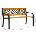 Drewniana ławka ogrodowa z ażurowym oparciem 118x52 cm parkowa MultiGarden MultiGarden