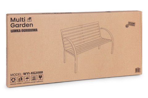 Drewniana ławka ogrodowa z oparciem 122x57 cm parkowa MultiGarden MultiGarden
