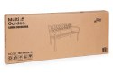 Ławka ogrodowa z dekoracyjnym oparciem 120x50 cm metalowa parkowa czarna MultiGarden MultiGarden
