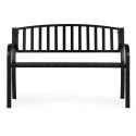 Ławka ogrodowa z oparciem 120x50 cm metalowa parkowa czarna MultiGarden MultiGarden
