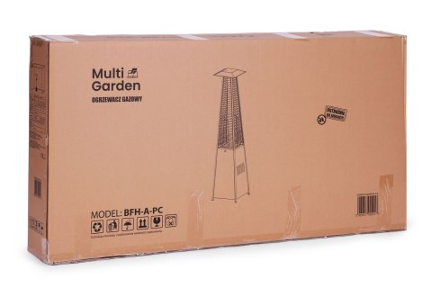 Ogrzewacz parasol gazowy grzejnik 13 kW szklany na ogród patio reduktor wąż pokrowiec MultiGarden MultiGarden