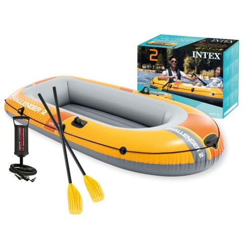 Ponton dmuchany Challenger 2 2-osobowy pompka 2 wiosła INTEX 66312 INTEX