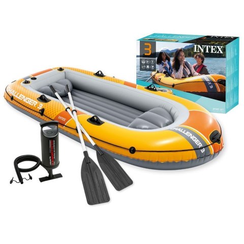 Ponton dmuchany Challenger 3 3-osobowy pompka 2 wiosła INTEX 66313 INTEX