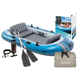 Ponton dmuchany Excursion 4 4-osobowy pompka 2 wiosła torba INTEX 66324 INTEX