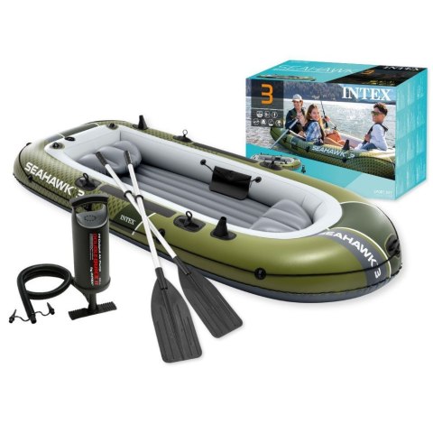 Ponton dmuchany Seahawk 3 3-osobowy pompka 2 wiosła INTEX 66333 INTEX
