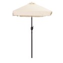 Prostokątny duży parasol ogrodowy skośny łamany z korbą beżowy 200x140 cm MultiGarden MultiGarden