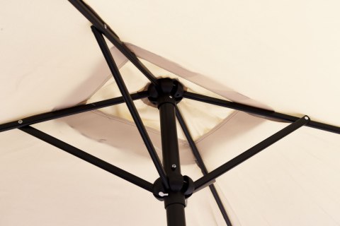 Prostokątny duży parasol ogrodowy skośny łamany z korbą beżowy 200x140 cm MultiGarden MultiGarden