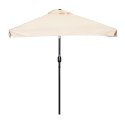 Prostokątny duży parasol ogrodowy skośny łamany z korbą beżowy 200x140 cm MultiGarden MultiGarden
