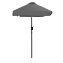 Prostokątny duży parasol ogrodowy skośny łamany z korbą szary 200x140 cm MultiGarden MultiGarden