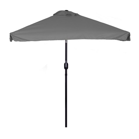 Prostokątny duży parasol ogrodowy skośny łamany z korbą szary 200x140 cm MultiGarden MultiGarden
