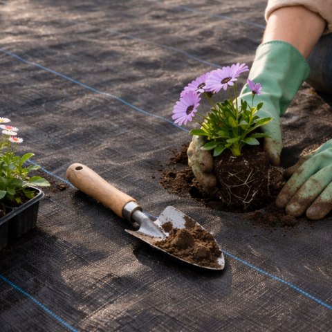 Agrowłóknina czarna agrotkanina UV 135g mata antychwastowa 3,2x50m kołki MulltiGarden MultiGarden