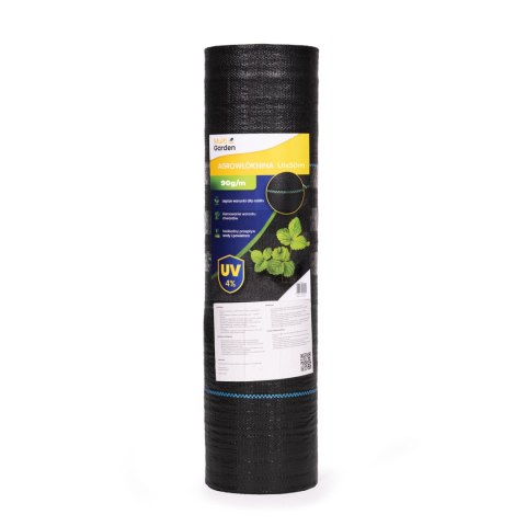 Agrowłóknina czarna agrotkanina UV 90g mata antychwastowa 1,6x50m kołki MulltiGarden MultiGarden