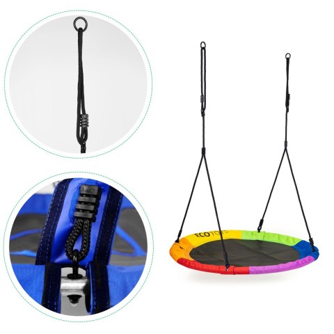 Huśtawka ogrodowa bocianie gniazdo 100 cm kolorowa ECOTOYS ECOTOYS