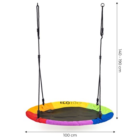 Huśtawka ogrodowa bocianie gniazdo 100 cm kolorowa ECOTOYS ECOTOYS