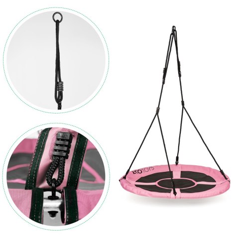 Huśtawka ogrodowa bocianie gniazdo 100 cm różowa ECOTOYS ECOTOYS