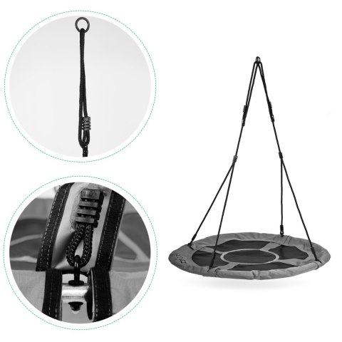 Huśtawka ogrodowa bocianie gniazdo 100 cm szara ECOTOYS ECOTOYS
