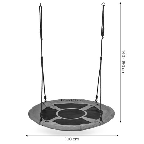 Huśtawka ogrodowa bocianie gniazdo 100 cm szara ECOTOYS ECOTOYS