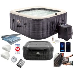 Nadmuchiwane SPA kwadratowe basen z hydromasażem 4 os. 175x71 cm akcesoria premium INTEX 28450 INTEX