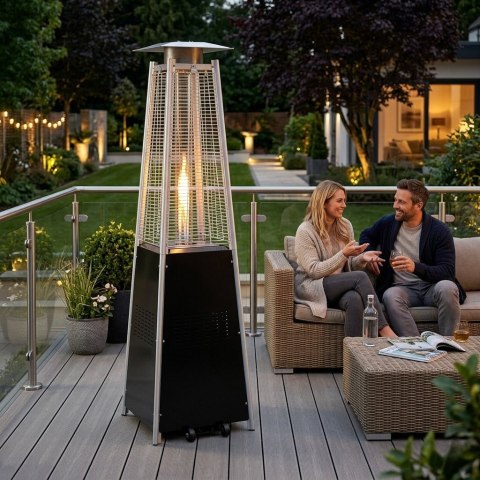 Ogrzewacz parasol gazowy 180 cm grzejnik 11.5 kW na ogród patio reduktor wąż pokrowiec MultiGarden MultiGarden