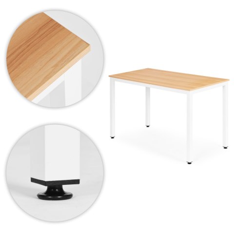 Stół do kuchni jadalni dla 4-5 osób biurko komputerowe 120x60 cm jasny dąb ModernHome ModernHome