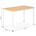 Stół do kuchni jadalni dla 4-5 osób biurko komputerowe 120x60 cm jasny dąb ModernHome ModernHome
