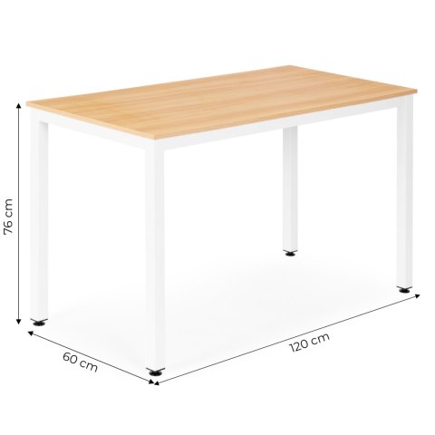 Stół do kuchni jadalni dla 4-5 osób biurko komputerowe 120x60 cm jasny dąb ModernHome ModernHome