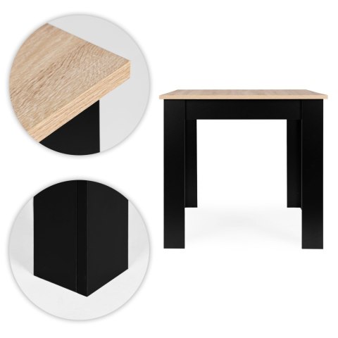 Stół prostokątny do kuchni jadalni dla 4 osób 120x80 cm dąb sonoma ModernHome ModernHome