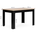 Stół prostokątny do kuchni jadalni dla 4 osób 120x80 cm dąb sonoma ModernHome ModernHome