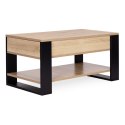 Stolik kawowy rozkładany blat podnoszony 90 cm schowek półka dąb sonoma ModernHome ModernHome