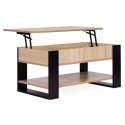 Stolik kawowy rozkładany blat podnoszony 90 cm schowek półka dąb sonoma ModernHome ModernHome