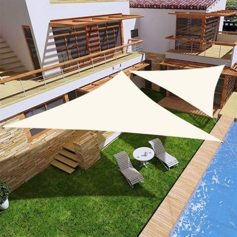 Żagiel przeciwsłoneczny daszek wodoodporny 3x3x3m ModernHome - beżowy ModernHome