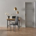 Zestaw krzeseł do jadalni salonu z ekoskóry 4 sztuki wysokie oparcie szare ModernHome ModernHome