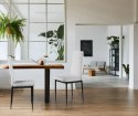 Zestaw krzeseł do jadalni salonu z krzesło ekoskóry 4 sztuki wysokie oparcie białe ModernHome ModernHome