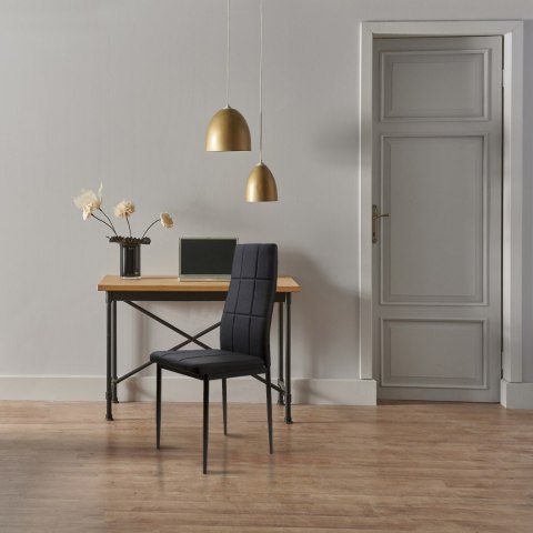 Zestaw krzesła krzesło tapicerowane do jadalni i salonu 4 sztuki czarne ModernHome ModernHome