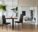 Zestaw krzesła krzesło tapicerowane do jadalni i salonu 4 sztuki czarne ModernHome ModernHome