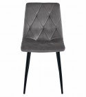 Zestaw stół NP 120x80cm Craft Czarny + 4 krzesła LIBRA szare