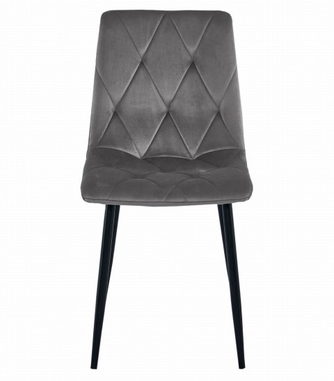 Zestaw stół NP 120x80cm Craft Czarny + 4 krzesła LIBRA szare