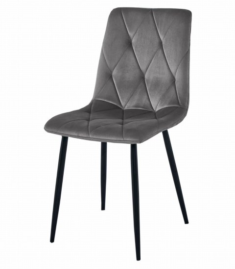 Zestaw stół NP 120x80cm Craft Czarny + 4 krzesła LIBRA szare