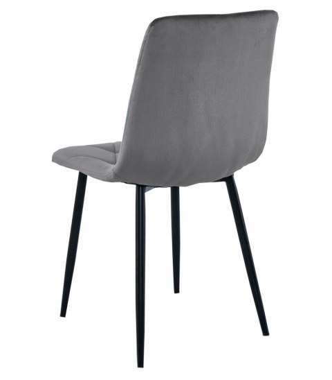 Zestaw stół NP 120x80cm Craft Czarny + 4 krzesła LIBRA szare