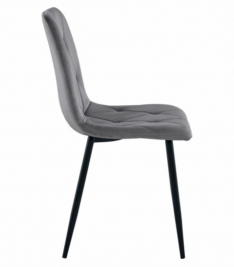 Zestaw stół NP 120x80cm Craft Czarny + 4 krzesła LIBRA szare