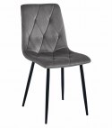 Zestaw stół NP 120x80cm Craft Czarny + 4 krzesła LIBRA szare
