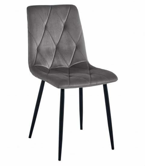Zestaw stół NP 120x80cm Craft Czarny + 4 krzesła LIBRA szare