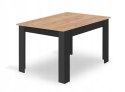 Zestaw stół NP 120x80cm Craft Czarny + 4 krzesła LIBRA szare