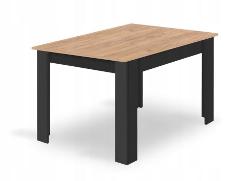 Zestaw stół NP 120x80cm Craft Czarny + 4 krzesła LIBRA szare