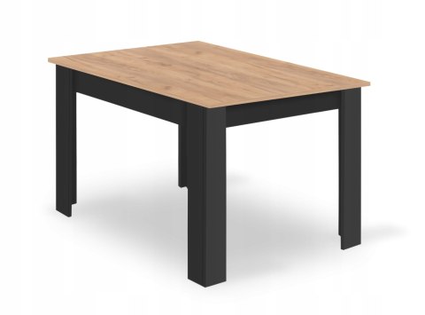 Zestaw stół NP 120x80cm Craft Czarny + 4 krzesła LIBRA szare